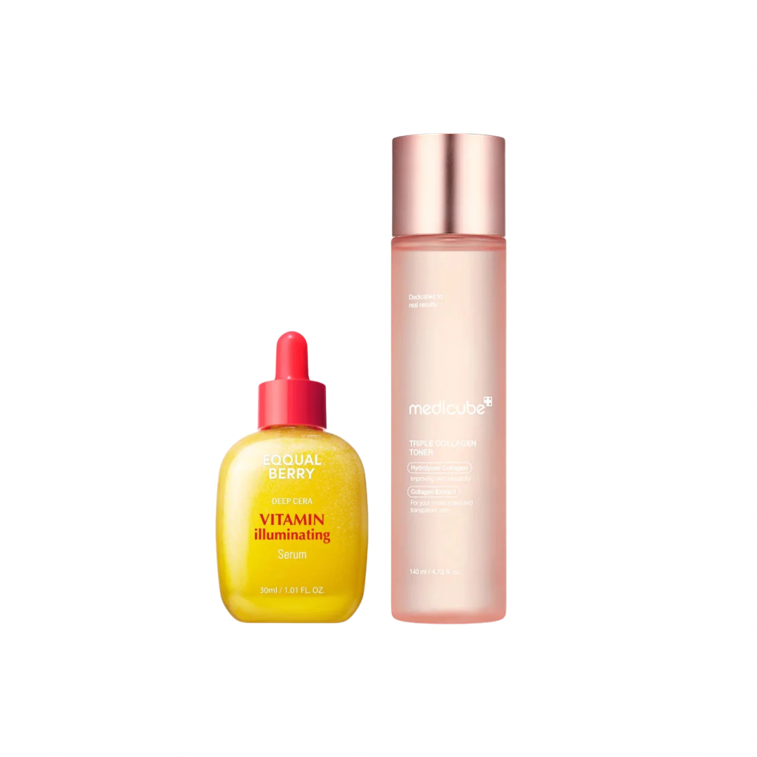 Medicube Triple Collagen Toner +Eqqualberry Vitamin Illuminating Serum