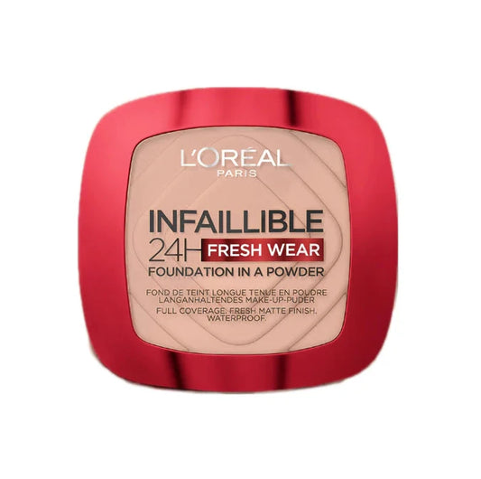 L’Oréal Paris infallible Up to 24H Fresh Wear Foundation in a Powder- Waterproof, Heatproof, Sweatproof