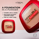 L’Oréal  Paris infallible Up to 24H Fresh Wear Foundation in a Powder- Waterproof, Heatproof, Sweatproof