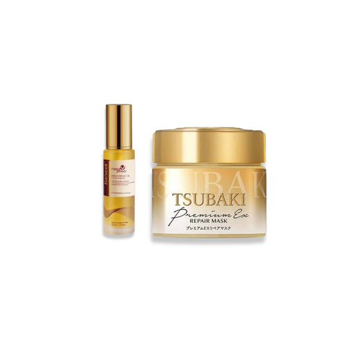 TSUBAKI Premium Hair Mask 180g + Karseell Maca Essence Oil Original 50ml