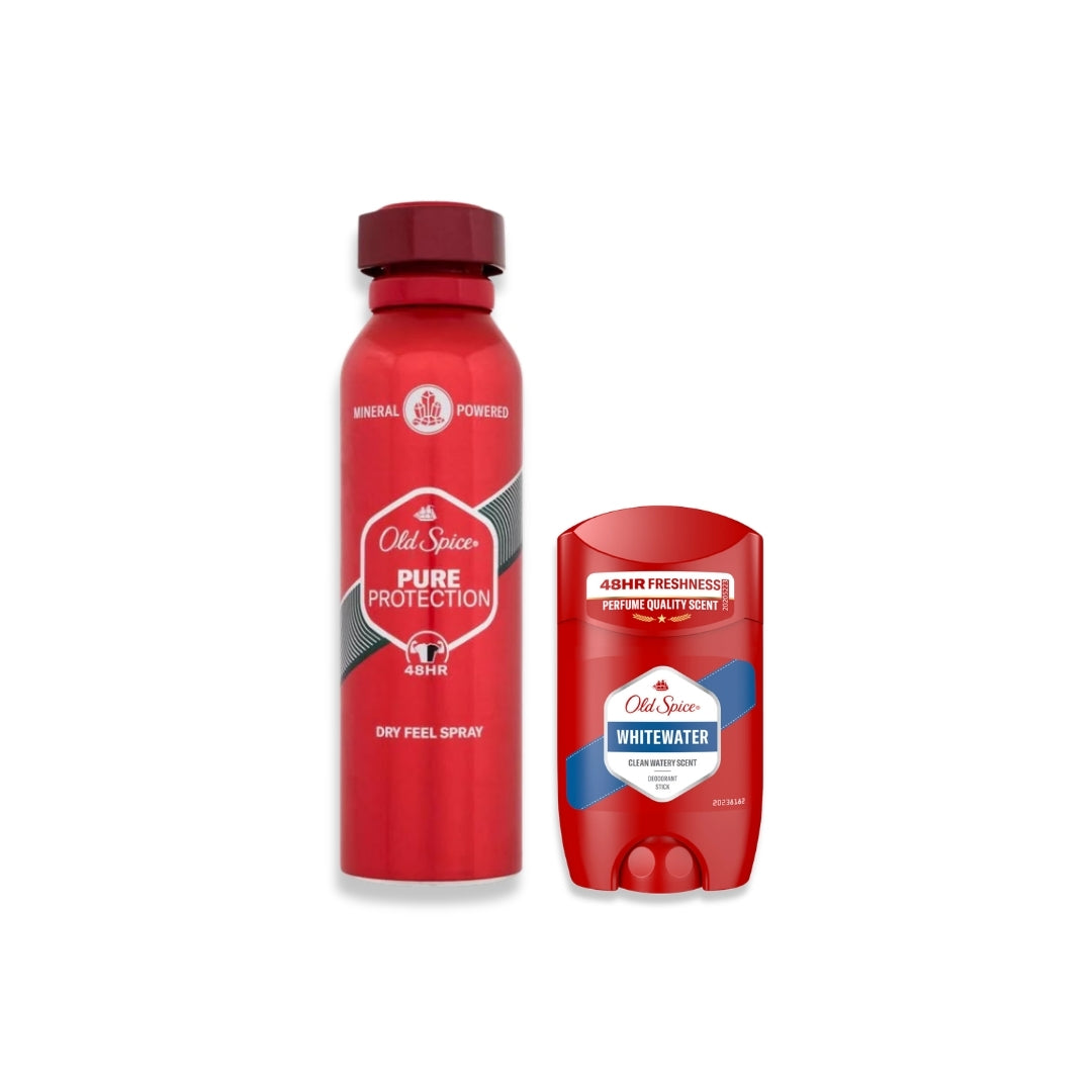 Old Spice Original Deodorant Spray +Old Spice Whitewater Deodorant Stick 50ml