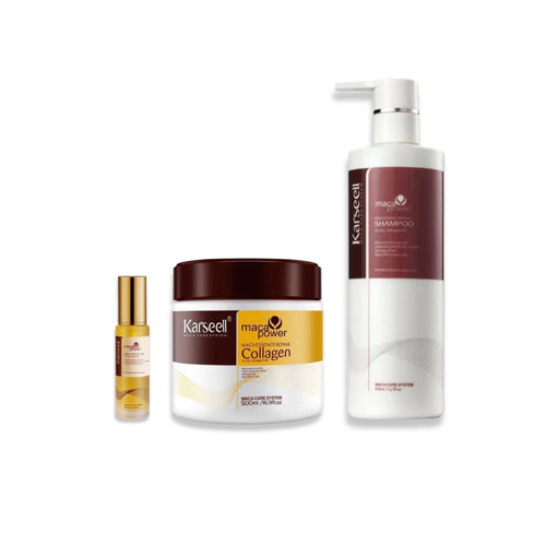 Karseell - Maca Power Shampoo +Karseell Collagen Hair Treatment 500 ML + Karseell Maca Essence Oil Original 50ml