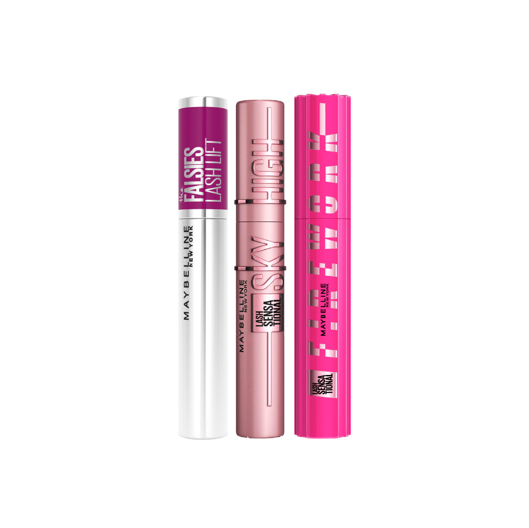 Maybelline New York LASH Sensational Firework + Maybelline New York Lash Sensational Sky High Mascara +Maybelline New York The Falsies Lash Lift Washable Mascara