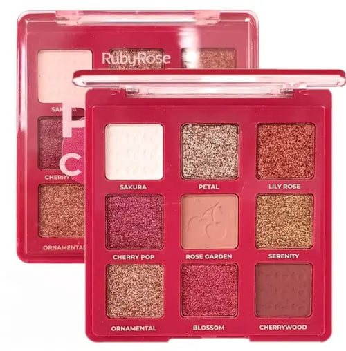 Ruby Rose Pink Cherry Eyeshadow Palette Pink