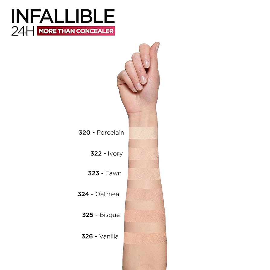 L'Oréal Paris Infallible Full Wear Waterproof Concealer Up To 24H Full Coverage Flawless Matte Finish