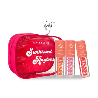 Maybelline Sunkisser Matte Liquid Blush Trio Bundle 25% OFF + Free Pouch