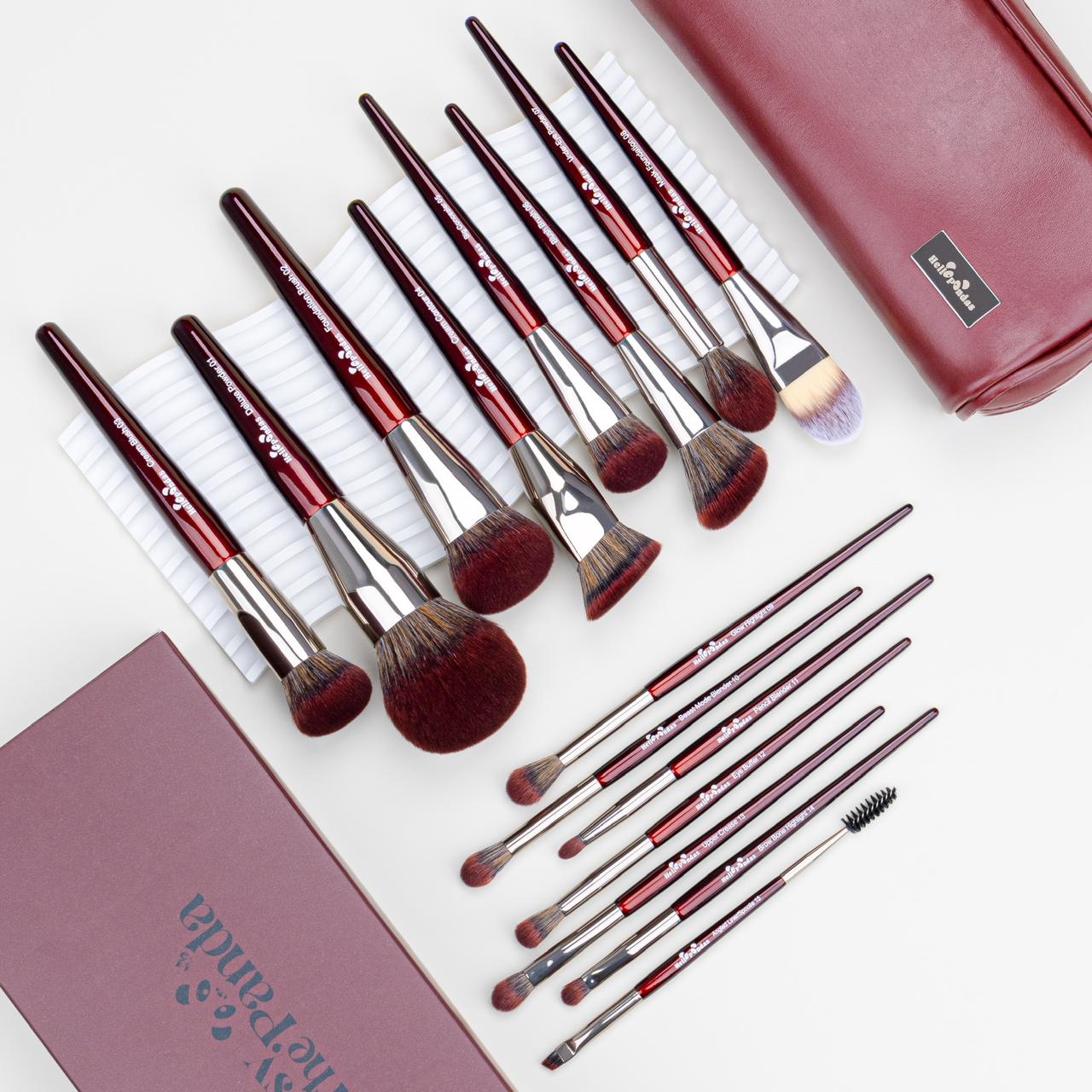 Rosy The Panda Red Holiday Brush set - Jamelik bel Ahmar set 15pcs