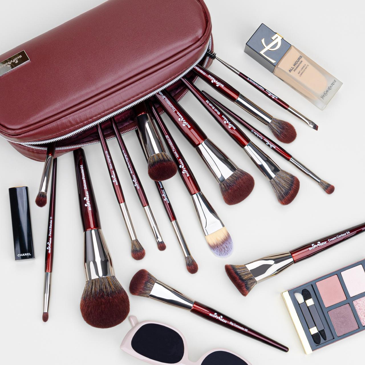 Rosy The Panda Red Holiday Brush set - Jamelik bel Ahmar set 15pcs