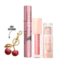 Maybelline New York Lifter Stix Multi-Use Face Stick Contour, Bronzer, Concealer and Foundation Stick, All-In-One Creamy Face Makeup + Maybelline  Lifter Gloss + Maybelline  Lash Sensational Sky High Mascara + FREE Cherry Bag Charm