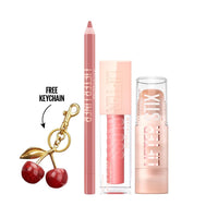Maybelline New York Lifter Stix Multi-Use Face Stick Contour, Bronzer, Concealer and Foundation Stick, All-In-One Creamy Face Makeup + Maybelline Lifter Lip Liner +Maybelline Lifter Gloss + FREE Cherry Charm Bag