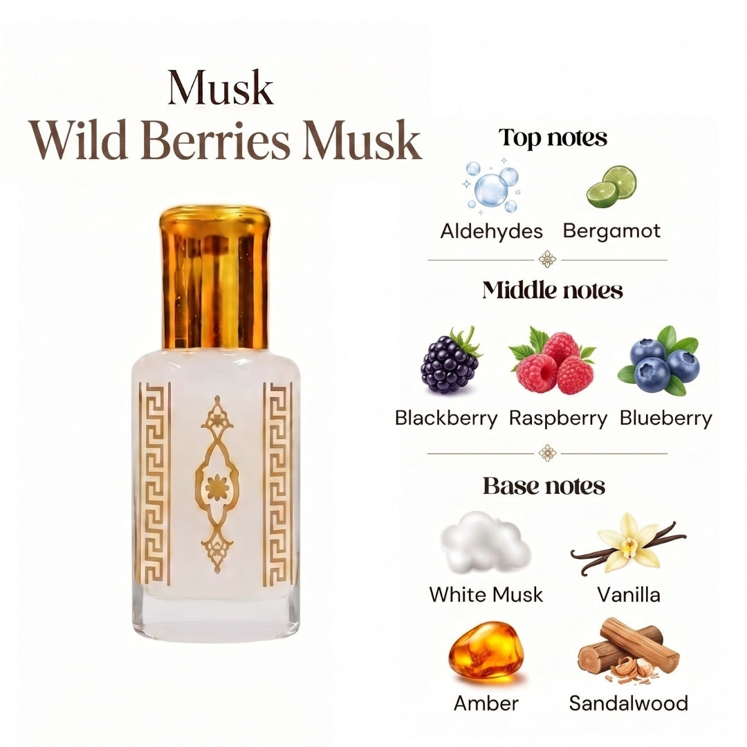 Musk Al aarous, Tahara, Oud and More 12ml